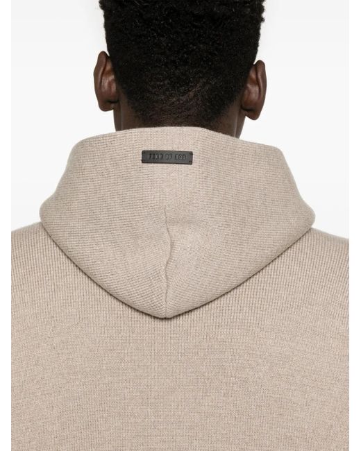 Fear Of God Natural Boucle Knit Hoodie for men