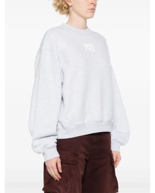 Alexander Wang White Aw Logo Sweatshirt