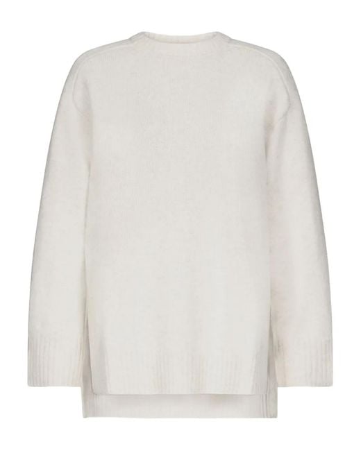 Loulou de Saison White Safil Lds Long-Sleeve Sweater
