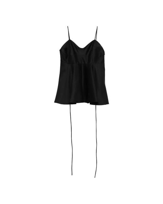 Rohe Black Bustier Peplum Top