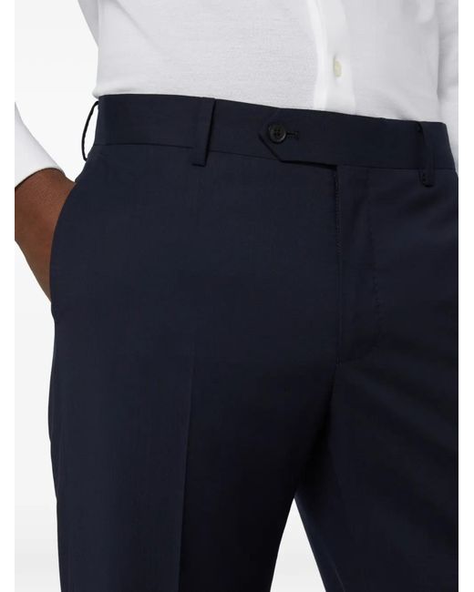 Boggi Blue B Aria Wool Trousers for men