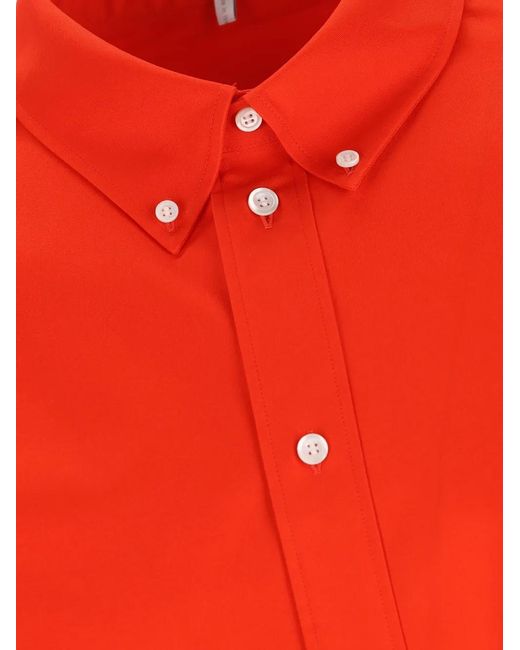 Loewe Orange Logo-Embroidered Button-Down Shirt for men