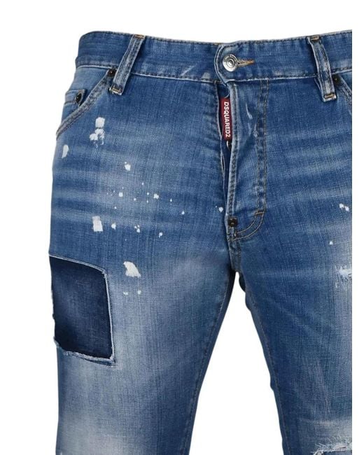 DSquared² Gerafelde Jeans in het Blue voor heren