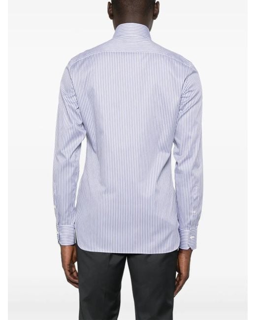 メンズ Zegna ストライプ シャツ White