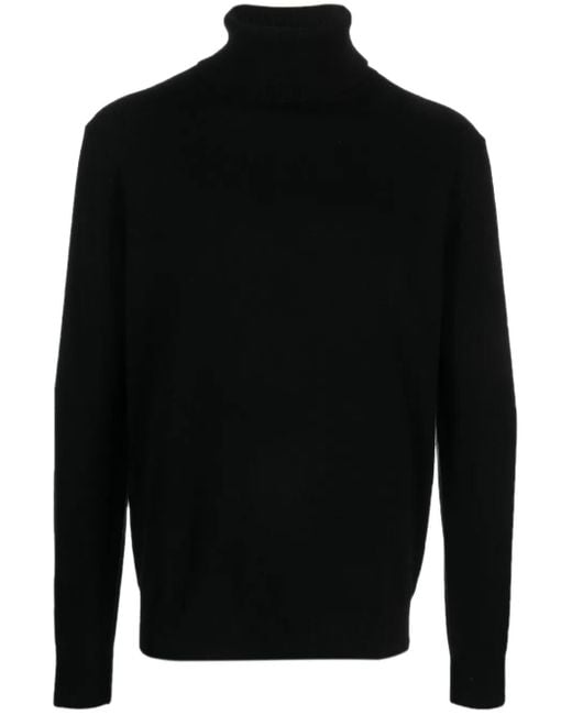 Dondup Black Roll-Neck Fine-Knit Jumper for men