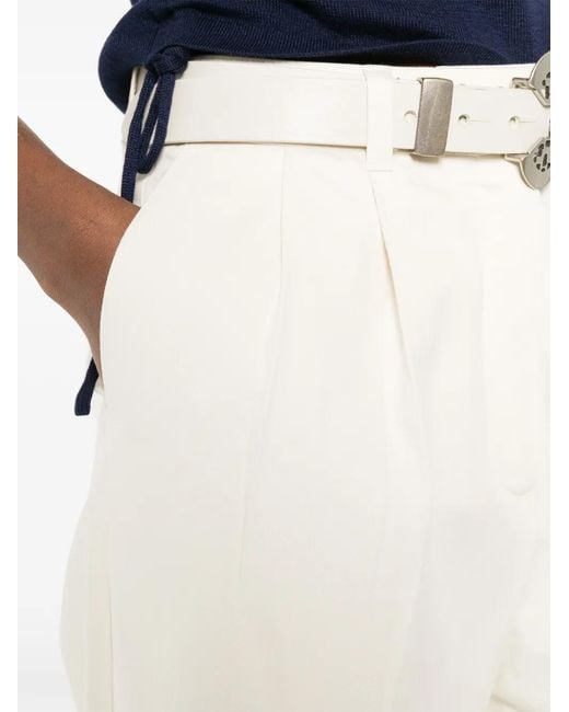 DUNST White Pleated Trousers
