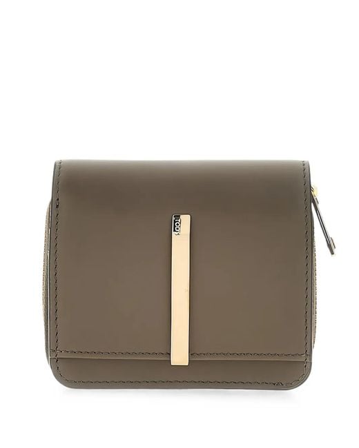 Tod's Brown Logo-Plaque Leather Wallet