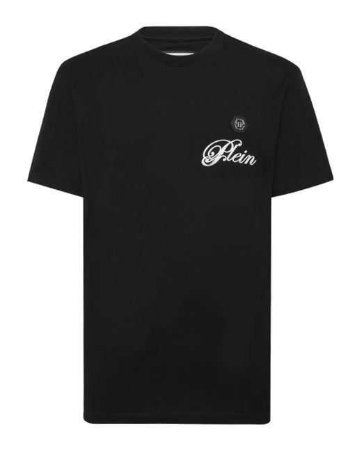 Philipp Plein Black Logo T-Shirt for men
