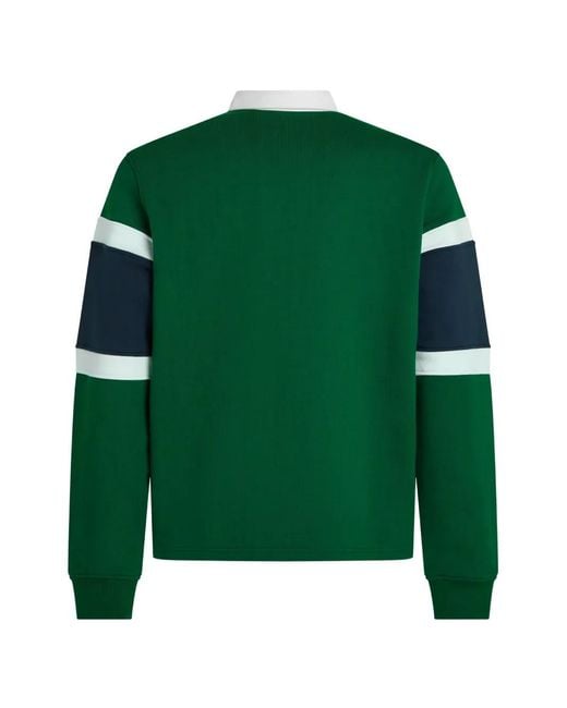 Karl Lagerfeld Green Ikon Polo Sweatshirt for men