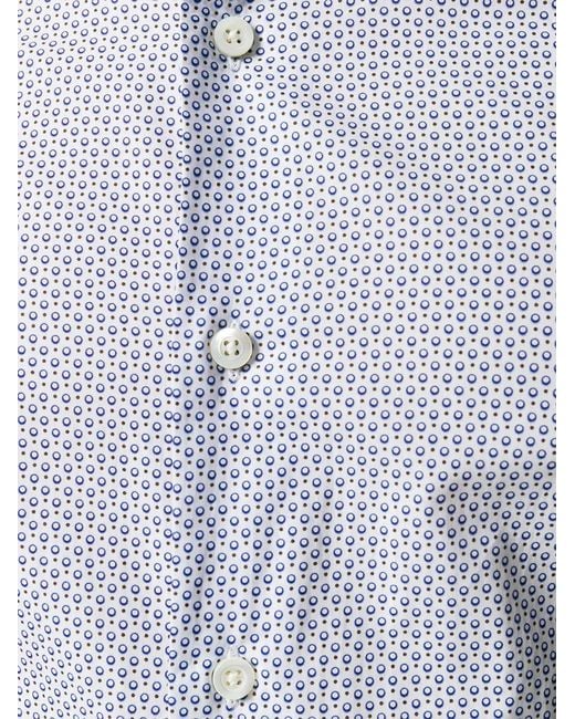 Dell'Oglio White Patterned Shirt for men