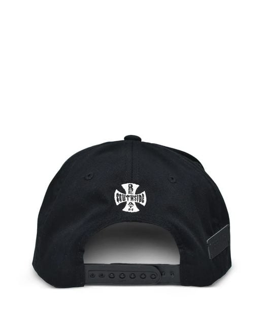 BREATH Black Embroidered Logo-Patch Cap for men