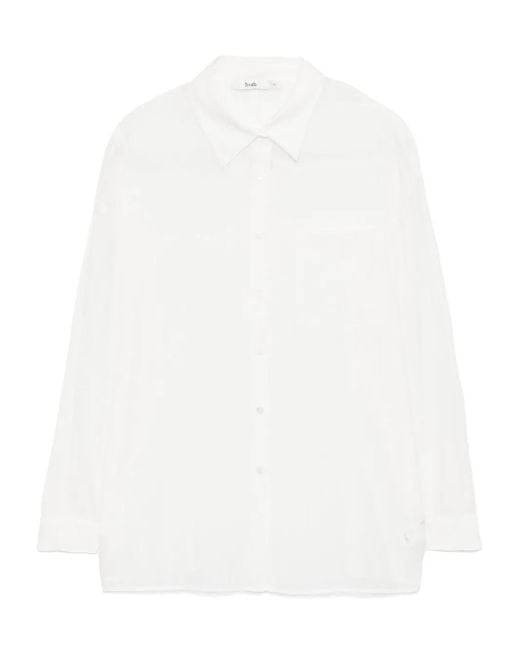 B+ AB White Long-Sleeved Shirt