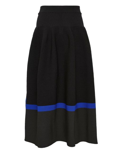 CFCL Black Pottery Pleated Midi Skirt