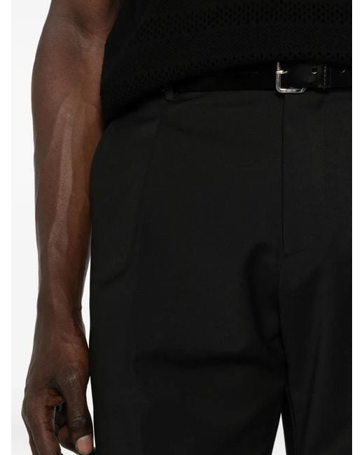 BE ABLE Black Pleated-Detail Trousers for men