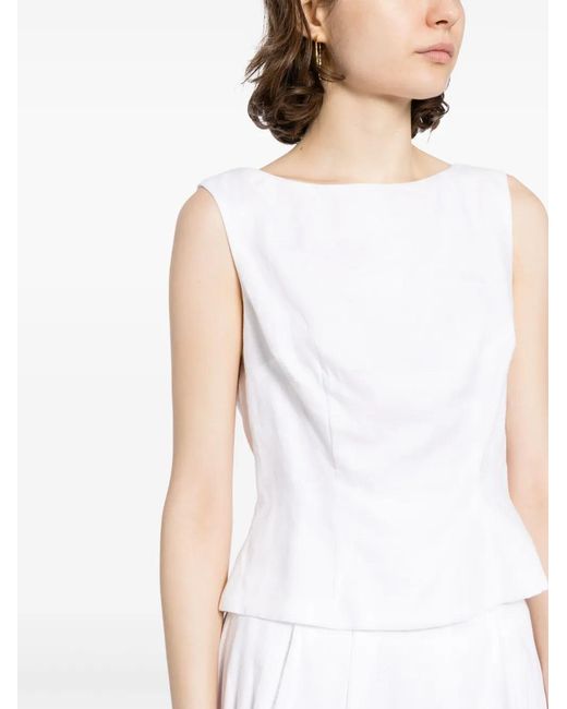 Reformation White Moya Linen Set