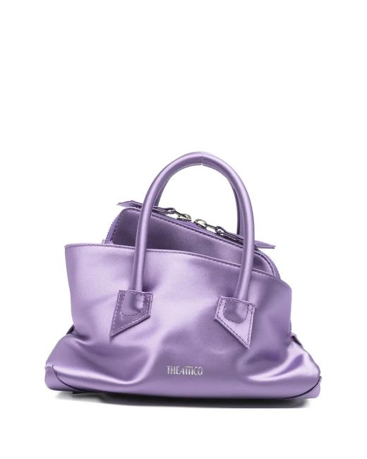 The Attico Purple La Passeggiata Mini Tote Bag