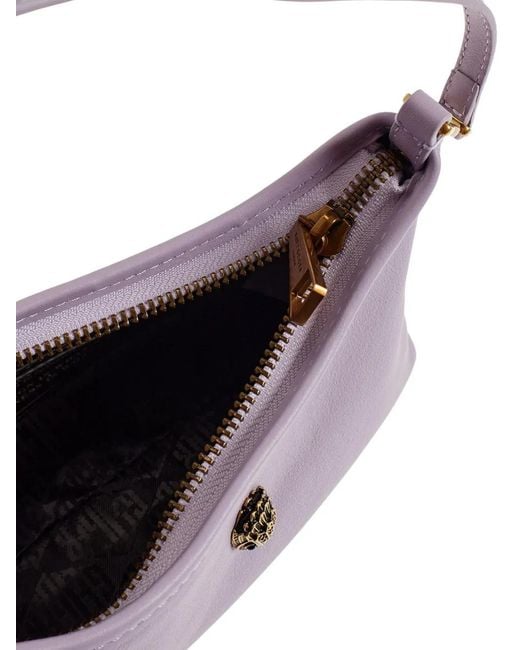 Kurt Geiger Purple Logo-Print Shoulder Bag