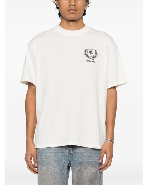 Represent White Crest T-Shirt for men