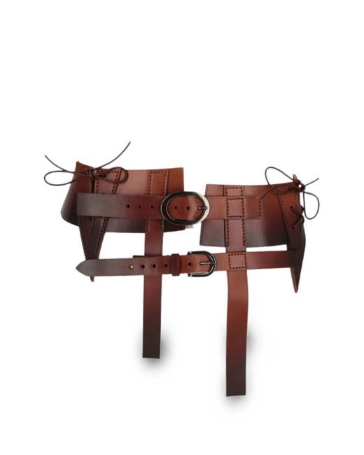 Tom Ford Brown Ceinture À Boucle Et Lacets