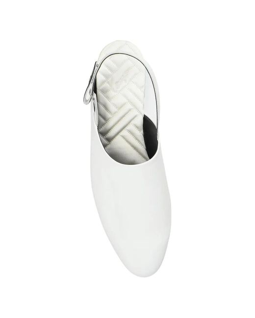KENZO White Kali Slingback Mules
