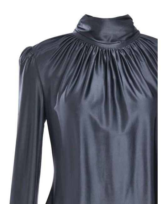 Rabanne Blue High-Neck Top
