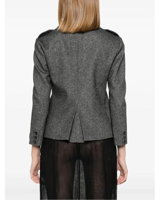 N°21 Black Mélange-Effect Jacket