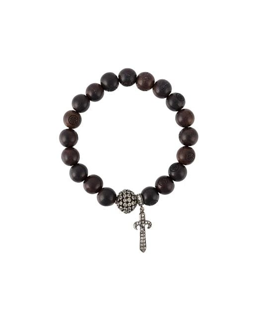 Loree Rodkin Black Bead Sapphire And Diamond Charm Bracelet