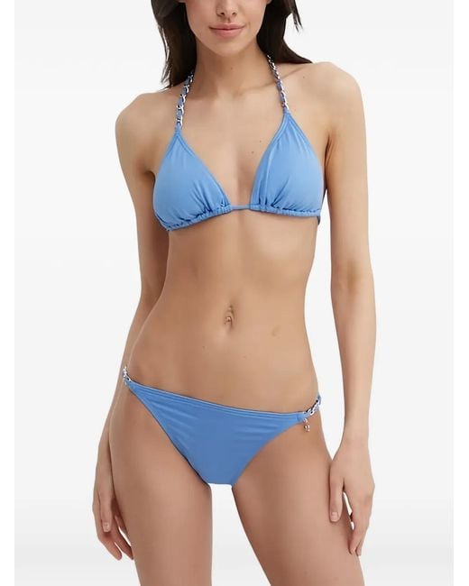 MICHAEL Michael Kors Blue Chain-Link Bikini Bottom