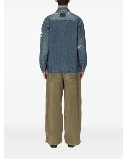 Chaqueta vaquera con efecto envejecido Helmut Lang de hombre de color Blue