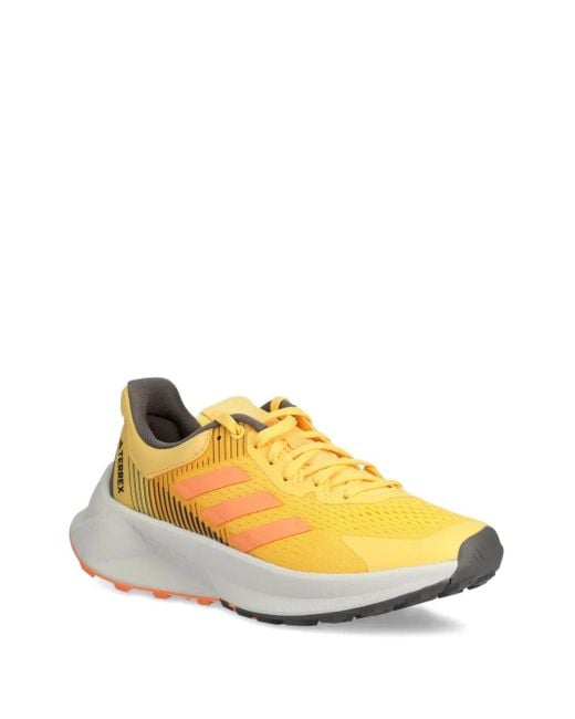 Adidas Yellow Three-Stripe Trainers for men