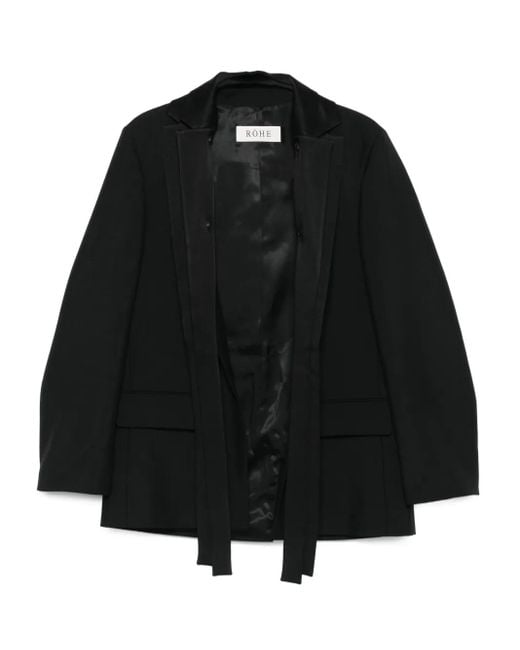 Rohe Black Jacke mit Schalkragen