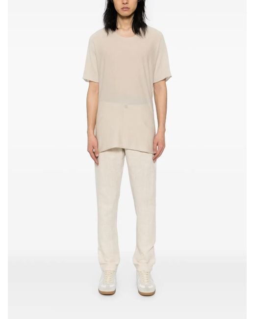 Label Under Construction Natural Buttoned Trousers for men
