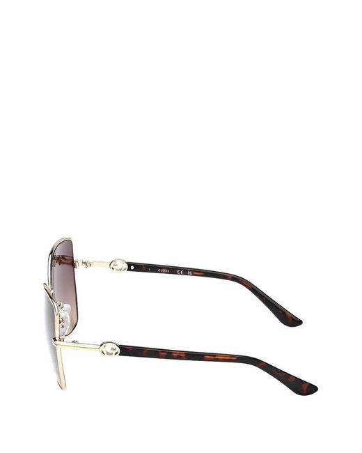 Guess Purple Geometric-Frame Sunglasses