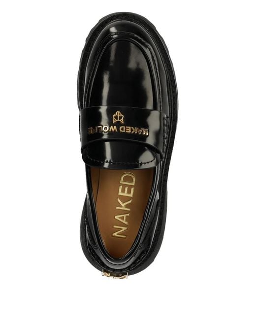 Naked Wolfe Black Flawed Platform Loafers