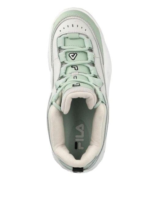 Fila White Grant Hill 3 Mid Sneakers