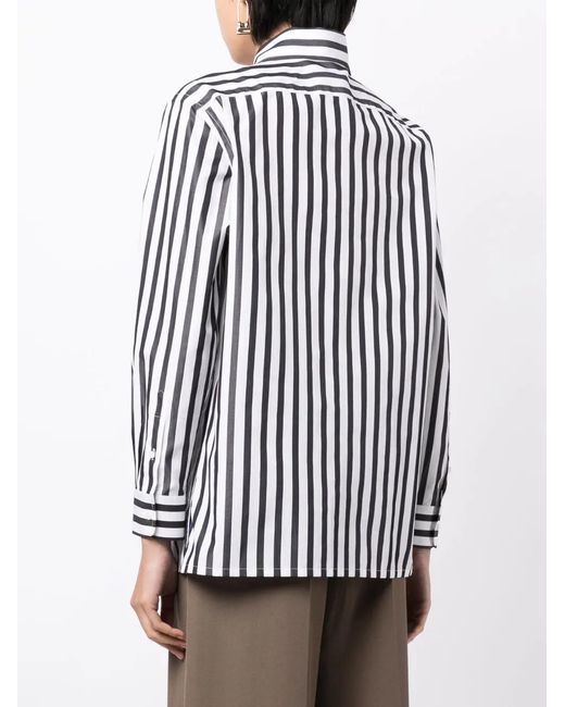 Ralph Lauren White Striped Cotton Shirt
