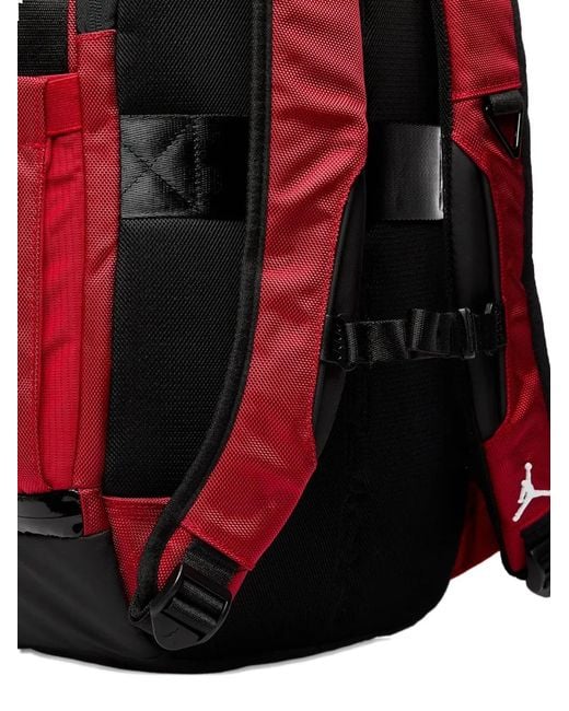 Nike Red Bungee-Cord Logo-Print Backpack