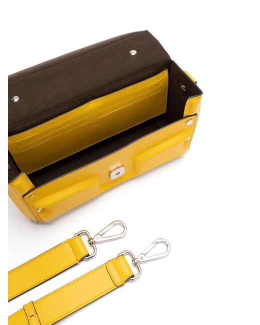 Fendi Yellow Baguette Soft Quilted Leather Tote for men