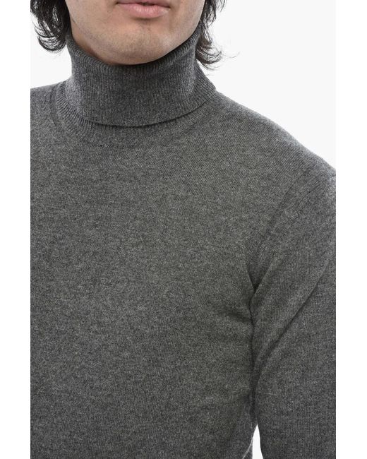 Paolo Pecora Gray Turtleneck Sweater for men