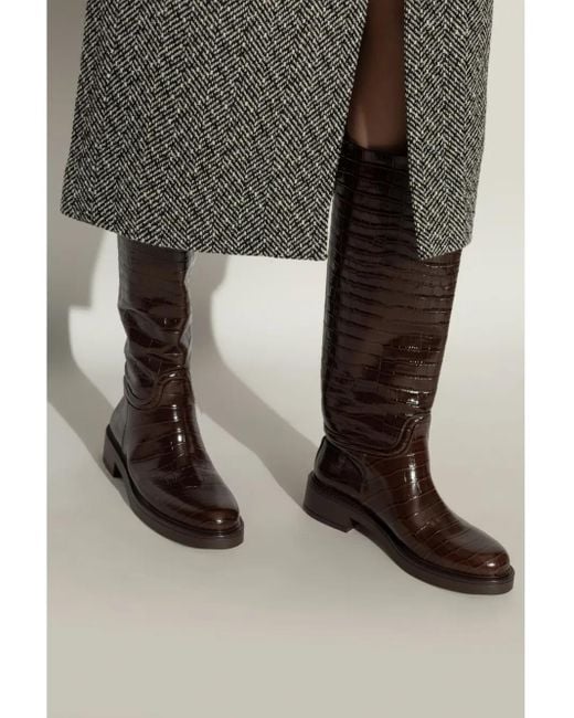 Stuart Weitzman Brown Leather Boots Celia