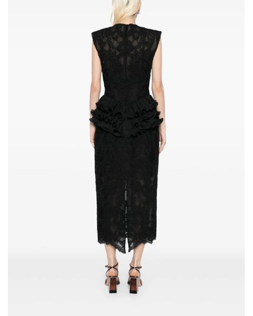Zimmermann Crush レース フリルドレス ブラック | Lyst