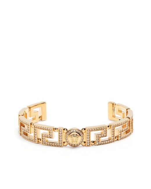 Versace Greca Tribute Medusa Cuff Bracelet in Gold (Metallic) | Lyst UK