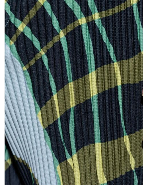 Homme Plissé Issey Miyake Green Windswept Plaid Shorts for men