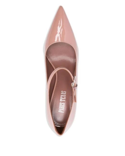 Paris Texas Pink 90Mm Lidia Patent Leather Ankle-Strap Pumps