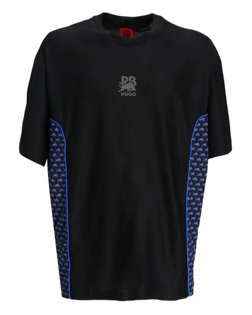HUGO Black X Rb Logo-Print T-Shirt for men