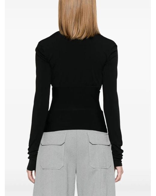 Nensi Dojaka Black Bustier-Style Top