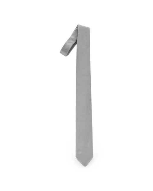 Corneliani White Silk Pointed-Tip Tie for men