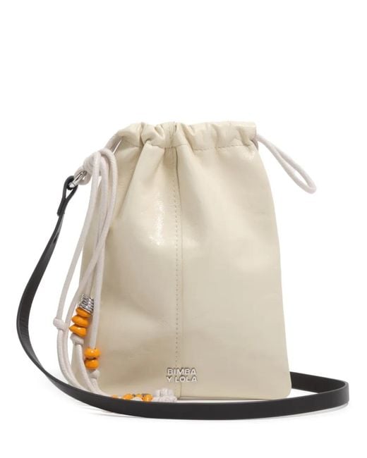 Bimba Y Lola Natural Drawstring Shoulder Bag
