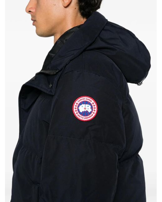 Canada Goose Blue Seymour Hooded Quilted Coat for men