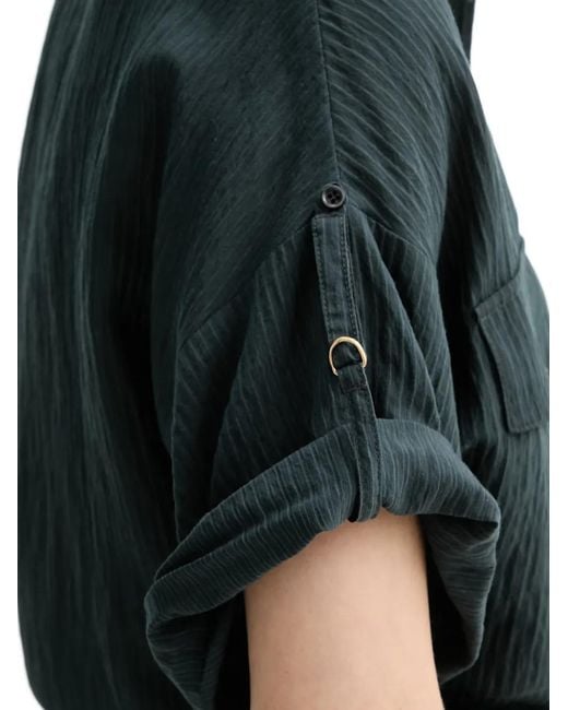 Sessun Green Anatole Drawstring Midi Shirt Dress